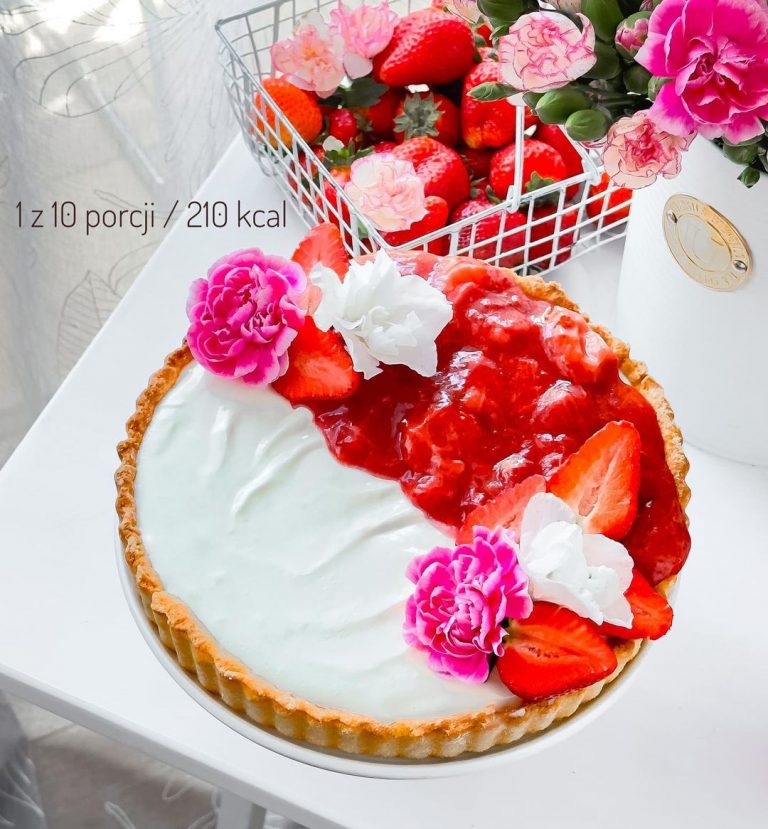 💗 Tarta sernikowa z frużeliną truskawkowo rabarbarową 💗