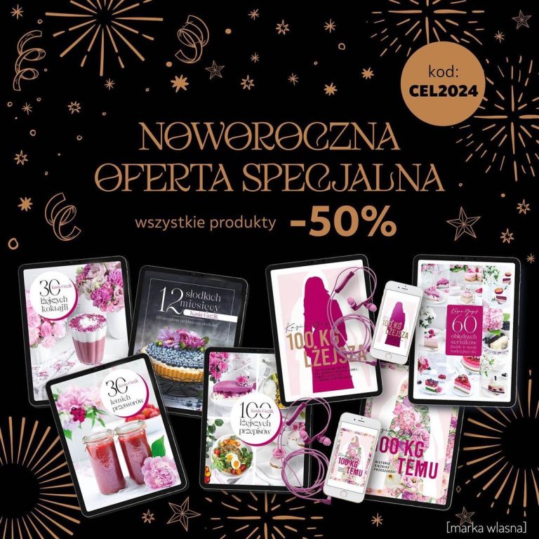 Noworoczna oferta specjalna – wszystkie produkty -50%