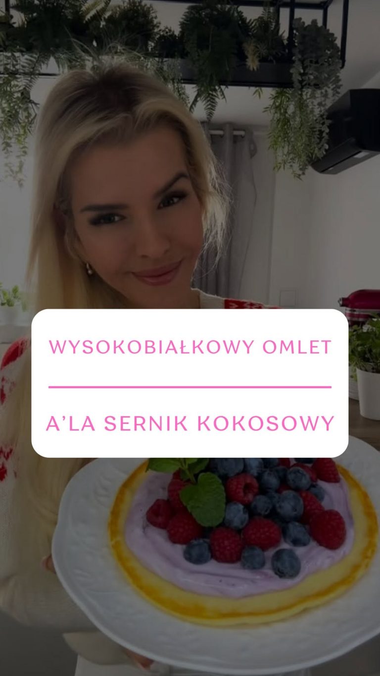 Wysokobiałkowy omlet a’la sernik kokosowy